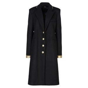 NWT Paco Rabanne Black and Gold Embellished coat
